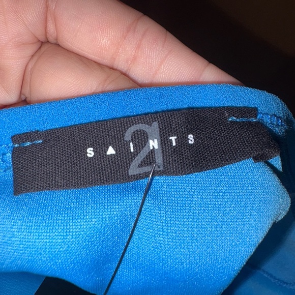 21 Saints Blue Strapless Crop Top Size XL NWT - Picture 3 of 4